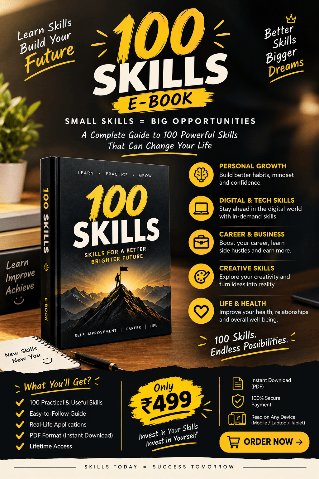 100 Skills E-Book | Build Your Future ๐
